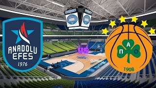 Anadolu Efes Sports Club vs Panathinaikos live EuroLeague [upl. by Mccutcheon609]