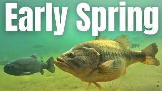 EARLY SPRING Bass Fishing COMPLETE GUIDE How To Locate Prespawn Bass [upl. by Enialed]