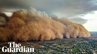 Drone footage shows massive dust storm sweeping across central New South Wales [upl. by Laing]