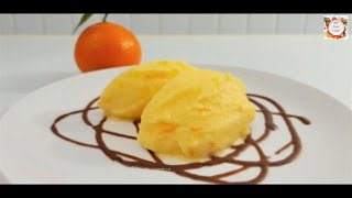 Authentic Italian Mandarin Sherbet Recipe  Orange sherbet Recipe with Subtitles [upl. by Mosi]