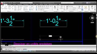 Comment entrer des mesures en pieds et pouces dans Autocad [upl. by Dituri]