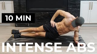 10 Min Intense Home Abs Blast  Get Shredded No Equipment [upl. by Anallise]