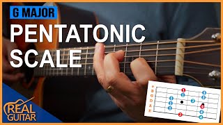 How To Play G Major Pentatonic Scale On Guitar [upl. by Nebra275]