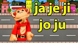 Sílabas ja je ji jo ju  El Mono Sílabo  Videos Infantiles  Educación para Niños [upl. by Aehsat649]