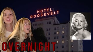 OVERNIGHT In Los Angeless MOST HAUNTED Hotel Hollywood Roosevelt [upl. by Eberle932]