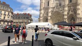 Nantes France 🇫🇷  City Center Walking Tour [upl. by Oiromed]