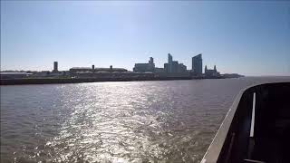 Isle of Man Steam Packet Company fast craft Manannan approaches Liverpool [upl. by Mitch]