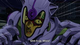 ジョジョ Mista And Giorno vs Ghiaccio 3 『HD』 [upl. by Eisen171]