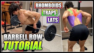 How to do the BENTOVER BARBELL ROW  2 Minute Tutorial [upl. by Garrot]