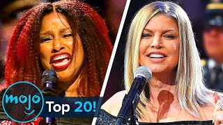 Top 20 American National Anthem Performance Fails [upl. by Asserat965]