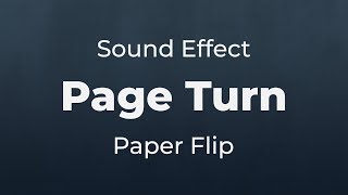 Turn Page Flip Paper Sound Effect  SFX Free for NonProfit Projects [upl. by Ramraj]