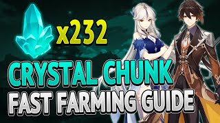 CRYSTAL CHUNK ALL Locations FAST FARMING ROUTE  Genshin Impact 25 [upl. by Townshend958]