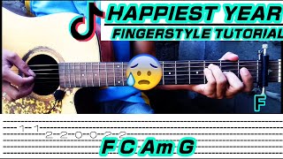 Happiest Year  Jaymes Young Guitar Fingerstyle cover Tabs  Chords [upl. by Ji]