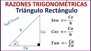 RAZONES TRIGONOMÉTRICAS en triángulos rectángulos  Características y ejemplos [upl. by Acilgna]