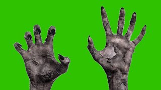 Horror Zombie Hands Green Screen  NO COPYRIGHT [upl. by Zebada]