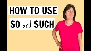 How to use SO and SUCH in English  English grammar lesson [upl. by Tori]