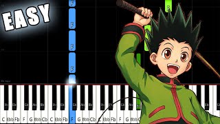 Departure  Hunter x Hunter 2011 OP  SLOW EASY Piano Tutorial animelovemen [upl. by Nilya195]