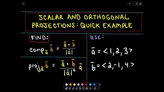 Orthogonal Projections  Scalar and Vector Projections [upl. by Atilemrac906]