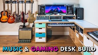 Building the ULTIMATE Music Studio amp Gaming Desk Setup  Woodworking [upl. by Lynnelle]