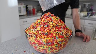 MASSIVE Bowl of Fruity Pebbles Challenge [upl. by Stelu]