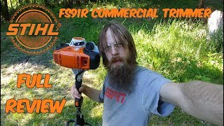 Stihl fs91r commercial trimmer full review [upl. by Dasa27]