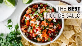 PICO DE GALLO  How to Make Authentic Mexican Salsa Recipe [upl. by Oby]