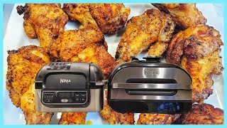 For the CRISPIEST Air Fryer Chicken wings add baking powder  Ninja Foodi Grill Crispy Chicken Wings [upl. by Jourdan432]