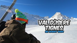 Val dIsere  Tignes ski resort guide 30 Fresse green run [upl. by Hump]