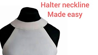 How to cut the halter neckline [upl. by Ahsiea]