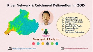 River Network and Catchment Delineation from DEM using QGIS  Watershed Delineation [upl. by Ativel]