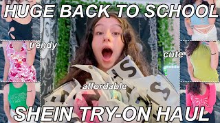 HUGE TRENDY BACK TO SCHOOL SHEIN TRYON HAUL 2021 [upl. by Tiphani]