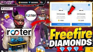 How To Use Rooter App For Free Fire Diamonds  Rooter App Se Diamond Kaise Le  Rooter New Trick [upl. by Atires]