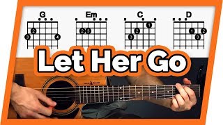 Let Her Go Guitar Tutorial Passenger Easy Chords Guitar Lesson [upl. by Xena]