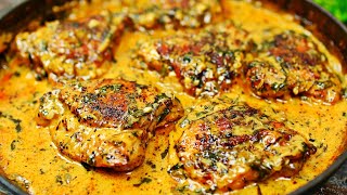 Creamy Garlic Chicken Recipe  Easy Baked Chicken in Creamy Garlic Sauce [upl. by Serafina]