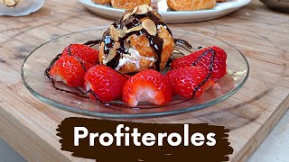 Profiteroles Vanilla Ice Cream and Chocolate Sauce [upl. by Airdnaid347]