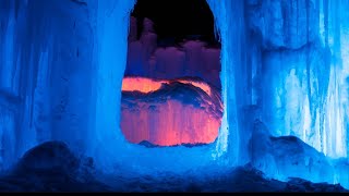 A look at the stunning frozen Ice Castles of Colorado [upl. by Eineeuq]