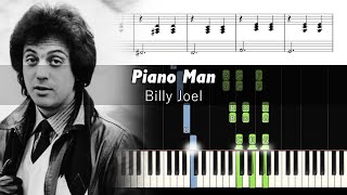 Billy Joel  Piano Man  Piano Tutorial  SHEETS  tbt [upl. by Bael942]