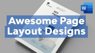 Make Awesome Page Layout Designs in Microsoft Word [upl. by Vaclav]