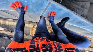 SPIDERMAN Fights Crime  Real Life Parkour POV Miles Morales [upl. by Demetri]