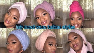 5 quick and easy turban styles [upl. by Nilrev877]