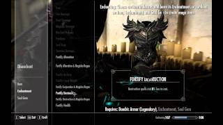 How to 1000 Armor in Skyrim  Daedric armor set [upl. by Idnek]