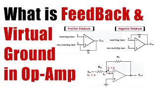 OpAmp  POSITIVE amp NEGATIVE Feedback  Virtual Ground [upl. by Nnyltak517]