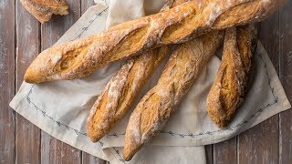 Crusty French Baguette Recipe [upl. by Eninnej438]