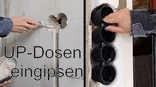 UPDosen  Gerätedosen eingipsen  RohbauElektroinstallation Teil 3 [upl. by Garnette]