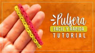 Cómo hacer pulsera de hilo fácil y rápida 21✨ Paso a Paso  DIY Macrame Friendship Bracelet [upl. by Adoh332]