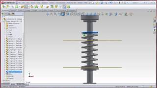 SolidWorks  How to add springs in assembly [upl. by Naida]