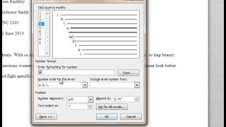 Set Up MLA Style Outlines in MS Word [upl. by Anileuqcaj870]