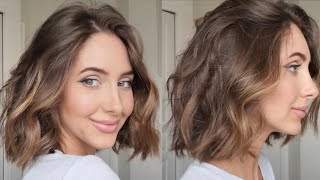 effortless beach waves hair tutorial  short hair [upl. by Yuji]