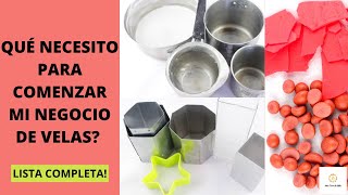 MATERIALES Para Hacer VELAS CASERAS 🗒 Lista COMPLETA [upl. by Airet]