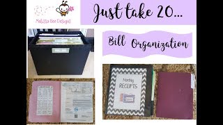 ORGANIZE Monthly Bill Paying Organization  How to create an easy system that works [upl. by Rehpinej]